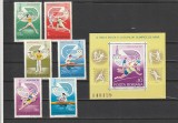 ROMANIA 1980 LP 1011 LP 1012 OLIMPIADA DE VARA MOSCOVA SERIE + COLITA DANTELATA MNH