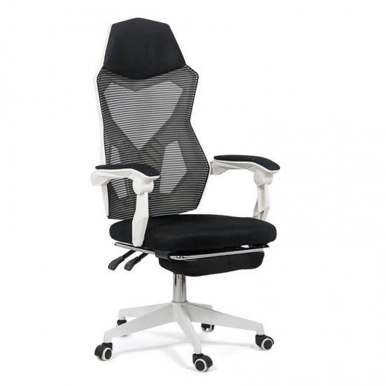 SCAUN ERGONOMIC CU SUPORT DE PICIOARE OFF 424 ALB