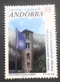 ANDORA SPANIOLA 1999 ARHITECTURA Biserica Santa Coloma 1V. MNH, Nestampilat