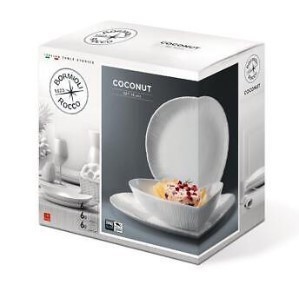 Set farfurii opal, 18 piese, Coconut, foto