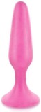 Plug Anal GLAMY Roz 12cm, Pentru Incepatori, Cu Cristal si Ventuza Silicon, Metal/ABS