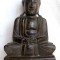 Statueta tibetana Gautama Buddha pentru meditatie, sculptura asiatica din lemn