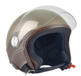 Cumpara ieftin Casca open face pentru scuter - motocicleta (demi-jet) Max Helmets model DJ06 LS Vision (V2B) culoare: maro mat (MGO) &ndash; 100% MADE IN ITALY M (57/58cm)