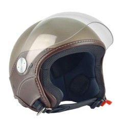 Casca open face pentru scuter - motocicleta (demi-jet) Max Helmets model DJ06 LS Vision (V2B) culoare: maro mat (MGO) &ndash; 100% MADE IN ITALY M (57/58cm)
