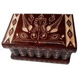 Cutie de bijuterii din lemn cutie magică puzzle cu cheie ascunsa depozit secret pentru inel sau bani provocare
