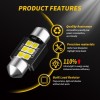 SET 2 BECURI AUTO LED LEDURI SOFIT FESTOON C5W 31 mm 6 SMD CANBUS FARA EROARE, Universal