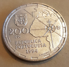 Portugalia 200 escudos 1994 Partilha do Mondo foto