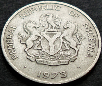 Moneda exotica 10 KOBO - NIGERIA, anul 1973 * cod 2612 foto