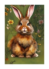 Sticker decorativ, Iepure, Maro, 85 cm, 6438ST foto