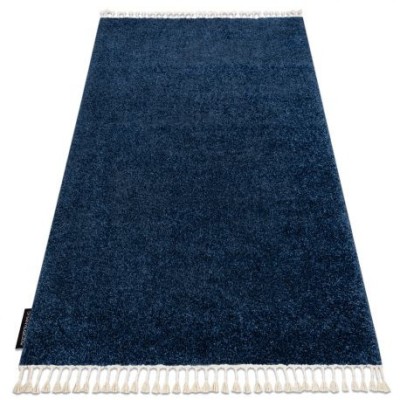 Covor Berber 9000 albastru inchis Franjuri shaggy, 80x150 cm foto
