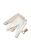 Cumpara ieftin Set 2 pantaloni cu botosei bebe TeddyBear, BabyCosy, 100% bumbac organic (Marime: 3-6 Luni)