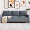 VidaXL Canapea cu 3 locuri, gri &icirc;nchis, 180 cm, material catifea