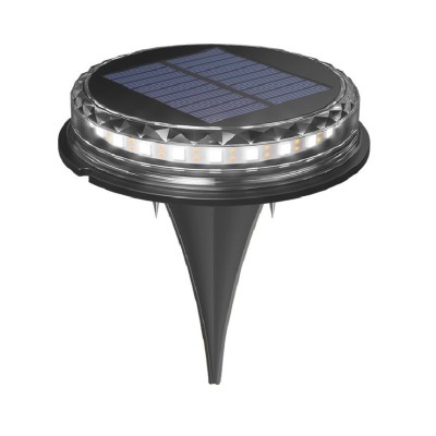 Lampa solara led tip spot pentru gradina flippy, 8 led-uri, material abs si policarbonat, baterie 1.2v, 600mah, 12 x 13.5 cm, alb rece foto