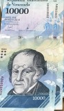 BNKSTR Lot 2 Bancnote Venezuela 10.000 Bolivares 2017 - Serii Consecutive, UNC
