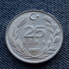 1m - 25 Lira 1987 Turcia / Lire