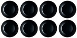 Set farfurii 8 piese, din opal Negre, diametru 25 cm