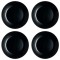 Set farfurii 8 piese pentru Fructe, Opal, Negre, diametru 18 cm