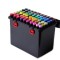 Set 60 markere multicolore, cu doua varfuri, eR D L