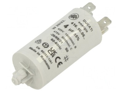 Condensator motor 4uF 400VAC foto