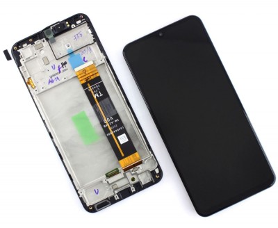 Display Samsung Galaxy A23 A236 5G Display Service Pack cu Rama Black Negru foto