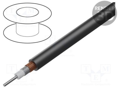 Cablu coaxial RG6A/U CCS PVC negru 8,43mm LAPP foto