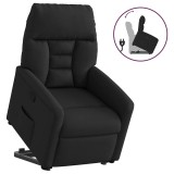 VidaXL Fotoliu rabatabil cu ridicare pe verticală, negru, textil