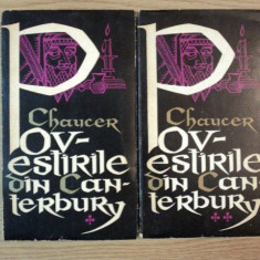 POVESTIRILE DIN CANTERBURY de GEOFFREY CHAUCER ,1964 VOL.I-II