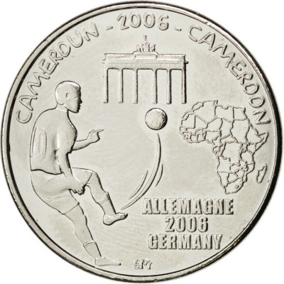 Camerun 1500 franc CFA 2006 UNC Campionatul Mondial de Fodbal Germania foto