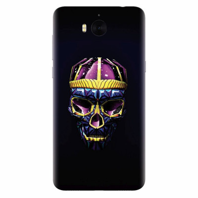 Husa silicon pentru Huawei Y6 2017, Colorfull Skull foto