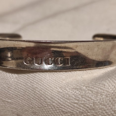 GUCCI luxury BRATARA argint REGLABILA impecabila MASIVA superba ITALIA eleganta