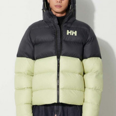 Helly Hansen geacă ACTIVE PUFFY JACKET bărbați, culoarea verde, de iarnă 53523