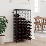 Suport sticle vin, 45 de sticle negru 54x18x100 cm fier forjat GartenMobel Dekor, vidaXL