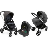 Carucior 3in1 Chicco Alysia Anthracite, gri, 0 luni+