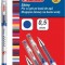 Pix cu gel shiny, 0,5 mm, albastru, display 24 bucati