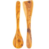 Set Torino lingură&nbsp;și spatulă din lemn măslin 25 | 30 | 35 cm
