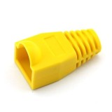 Set 10 bucati manson de protectie pentru mufe internet, RJ 45, galben
