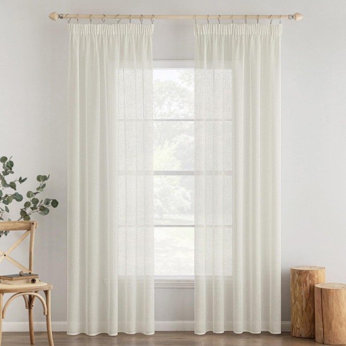 Set 2 Bucati Draperie, 140 X 235 Cm, Alb - CN