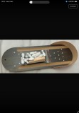 Joc mini bowling de birou - din lemn - set complet