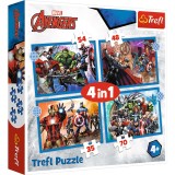 PUZZLE TREFL 4IN1 AVENGERS - RAZBUNATORII CURAJOSI SuperHeroes ToysZone