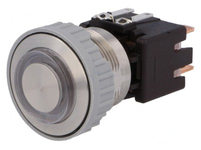 Comutator Anti-Vandalism Verde DPST-NO 12A 250VAC IP64 foto
