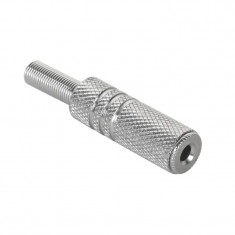 Mufa Jack 3.5 mm Mama Stereo Metal pe Cablu