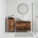 Cumpara ieftin Set de dulapuri pentru baie, 2 piese HAARLEM Lemn vechi
