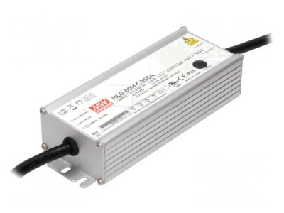 Alimentator LED 70W 210-350mA IP65 HLG-60H-C350A foto