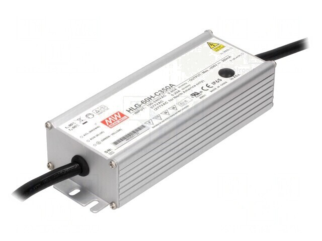 Alimentator LED 70W 210-350mA IP65 HLG-60H-C350A