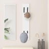 VidaXL Răcător de paltoane montat pe perete Alb 20 x 1.5 x 100 cm 874459
