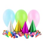 Set accesori petrecere 36 piese baloane trompete coifuri