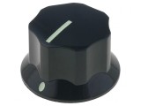 Buton rotativ negru cu indicator bachelită 6mm