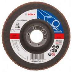 Disc de slefuire evantai BOSCH X551 pentru metal ,D 125 mm; G 40, versiunea dreapta
