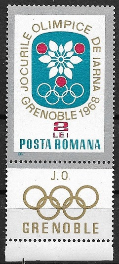 C1429 - Romania 1967 - J.O.Grenoble lei 2.00(1/7)