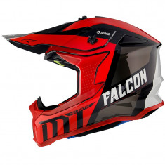 Casca off road pentru scuter - motocicleta MT Falcon Warrior C5 rosu lucios Rosu lucios M (57/58cm)